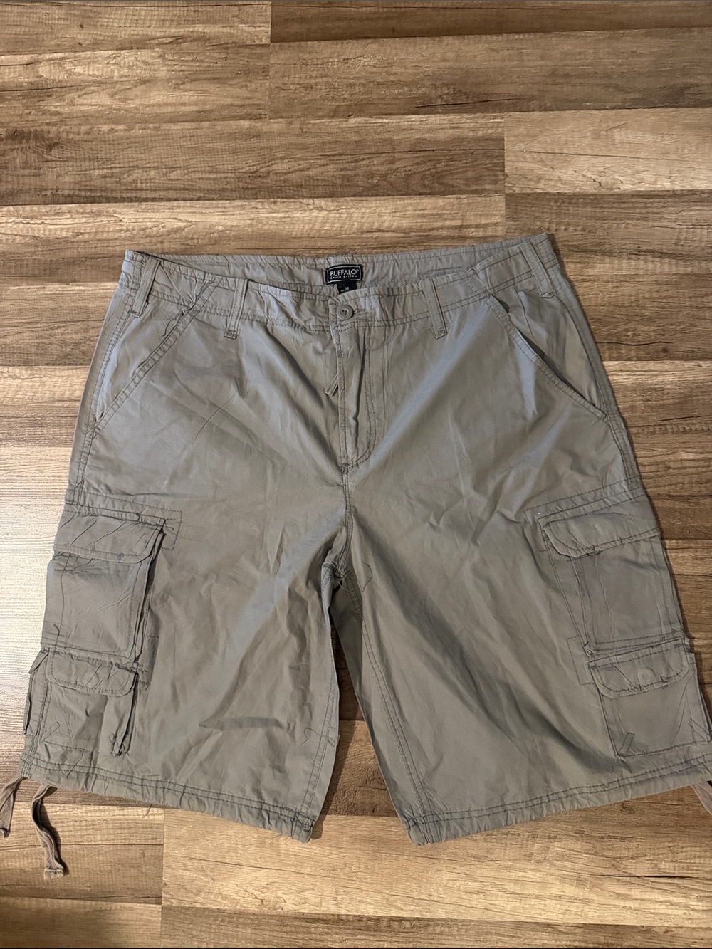 Buffalo David Bitton Men's Light Gray Cargo Shorts